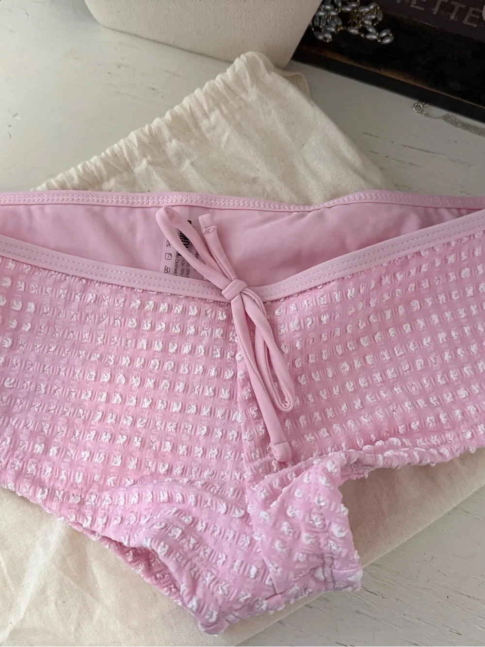 SEAMOLLY 1950S RETRO VINTAGE INSPIRED GINGHAM BRALETTE BOYSHORTS BIKINI SET